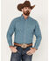 Image #1 - Ariat Men's Pro Series Lincoln Classic Fit Plaid Print Button Down Western Shirt , Blue, hi-res