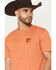Image #3 - RANK 45&reg; Men's Cowboy Logo Short Sleeve Graphic T-Shirt, Orange, hi-res