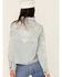 By Together Women's Floral Embroidery & Eyelet Detailed Denim Jacket, Blue, hi-res