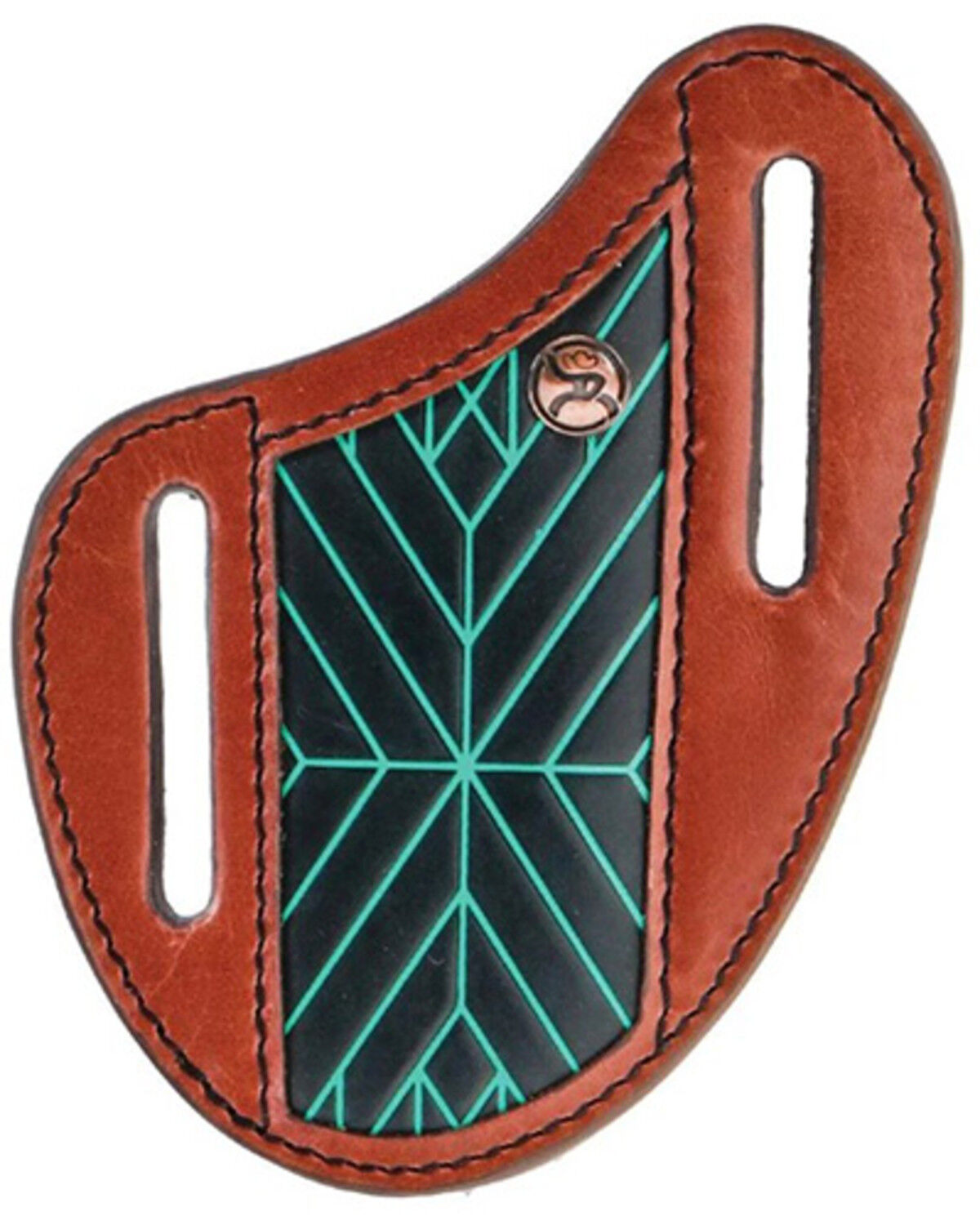 Image #1 - Hooey Neon Moon Southwestern Pancake Knife Sheath, Black/turquoise, hi-res