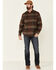 Image #2 - North River Men's Dark Brown Patina Large Plaid Western Flannel Shirt Jacket , , hi-res