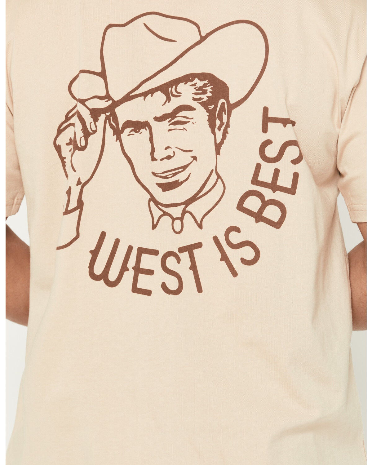 Image #4 - Ariat X Sendero Provisions Men's West Is Best Short Sleeve Graphic T-Shirt, Tan, hi-res