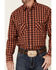 Image #3 - Ariat Men's Pepi Small Plaid Print Long Sleeve Snap Western Shirt , Orange, hi-res
