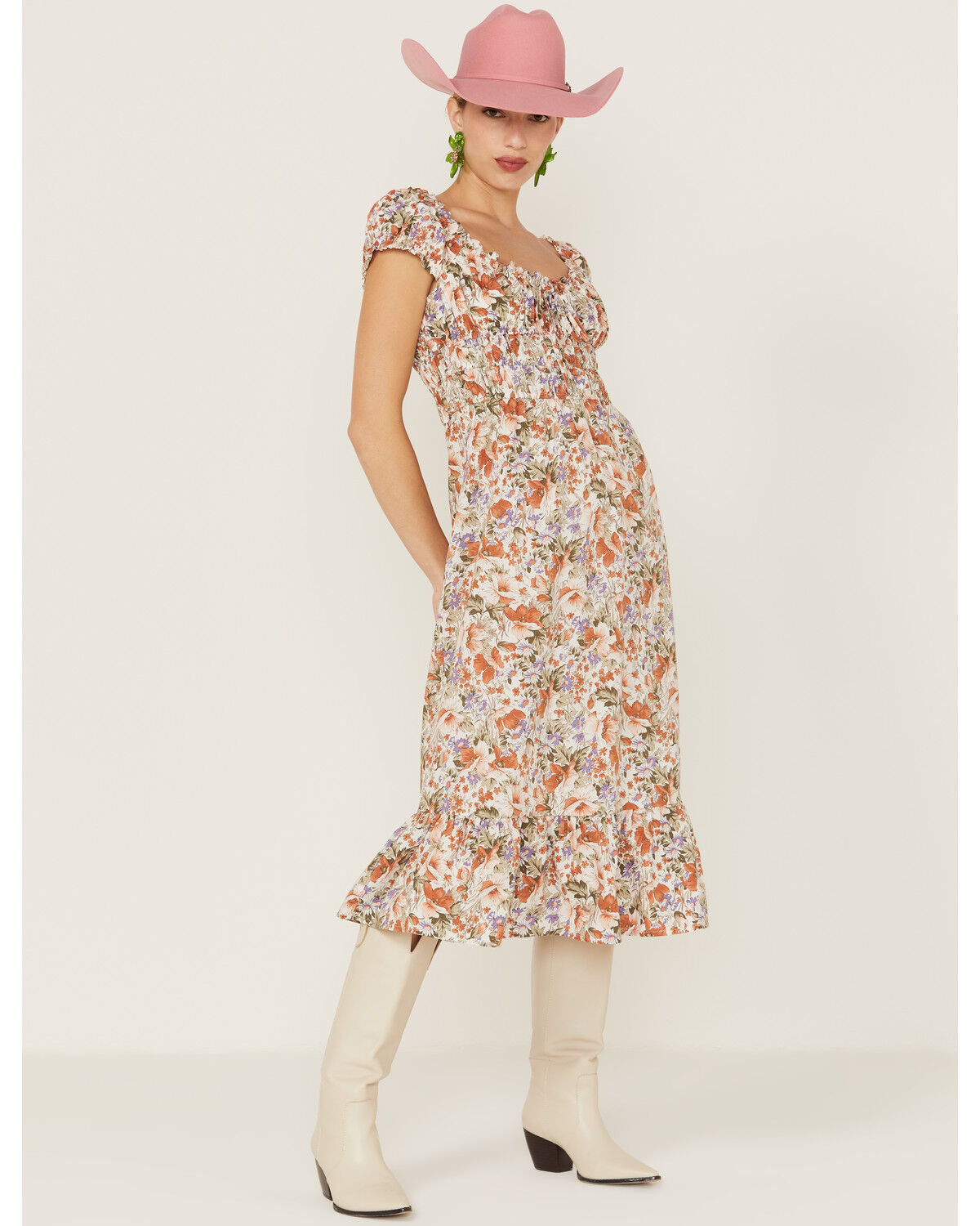 Image #2 - Heartloom Women's Wildflower Edina Midi Dress, Orange, hi-res