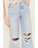 Wrangler Women's Light Wash Destructed Loose Flare Jeans, Blue, hi-res