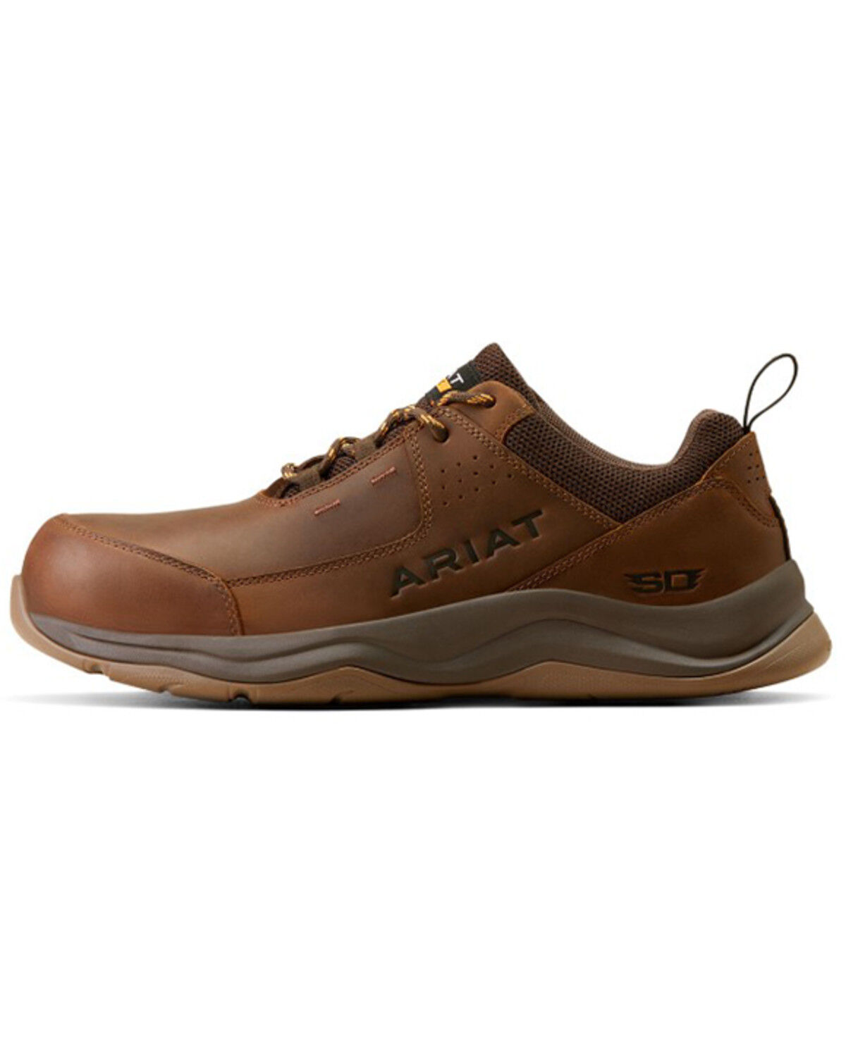 Image #2 - Ariat Men's Working Mile SD Work Shoes - Composite Toe, Brown, hi-res