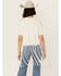 Image #4 - Rock & Roll Denim Women's Keep Her Wild Short Sleeve Fringe Graphic Tee, Cream, hi-res