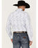 Image #4 - Rough Stock By Panhandle Men's Southwestern Dot Print Long Sleeve Pearl Snap Western Shirt, Royal Blue, hi-res