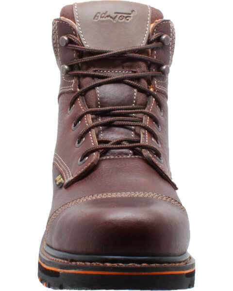 Image #3 - Ad Tec Men's 6" Tumbled Leather Comfort Work Boots - Soft Toe, Dark Brown, hi-res