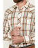 Image #3 - Roper Men's Plaid Print  Long Sleeve Pearl Snap Western Shirt, Cream, hi-res