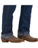 Image #5 - Wrangler Men's 14MWZ Cowboy Cut&reg; Dark Wash Flannel Lined Straight Stretch Denim Jeans, Dark Wash, hi-res