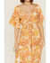 Z&L Women's Chiquitita Floral Print Short Sleeve Maxi Dress, Multi, hi-res