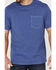 Image #3 - Brothers and Sons Men's Solid Basic Short Sleeve Pocket T-Shirt, Blue, hi-res