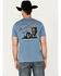 Image #1 - Pendleton Men's Vintage Buffalo Short Sleeve Graphic T-Shirt, Steel Blue, hi-res