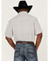 Panhandle Men's Performance Geo Print Short Sleeve Button Down Western Shirt, Black, hi-res