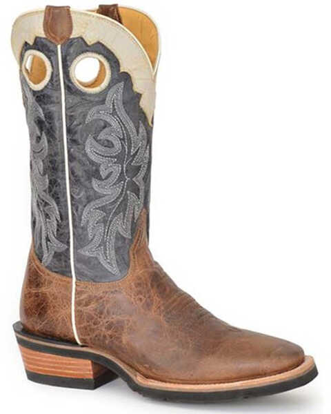 Image #1 - Roper Men's Ride Em' Cowboy Western Boots - Square Toe, Tan, hi-res