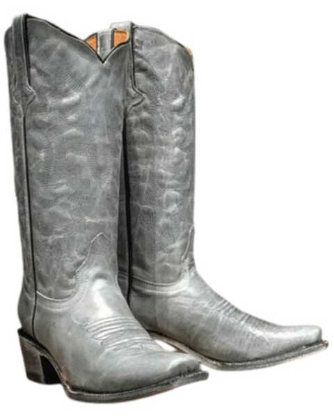 Image #1 - Tanner Mark Women's Miranda Western Boots - Square Toe , Grey, hi-res