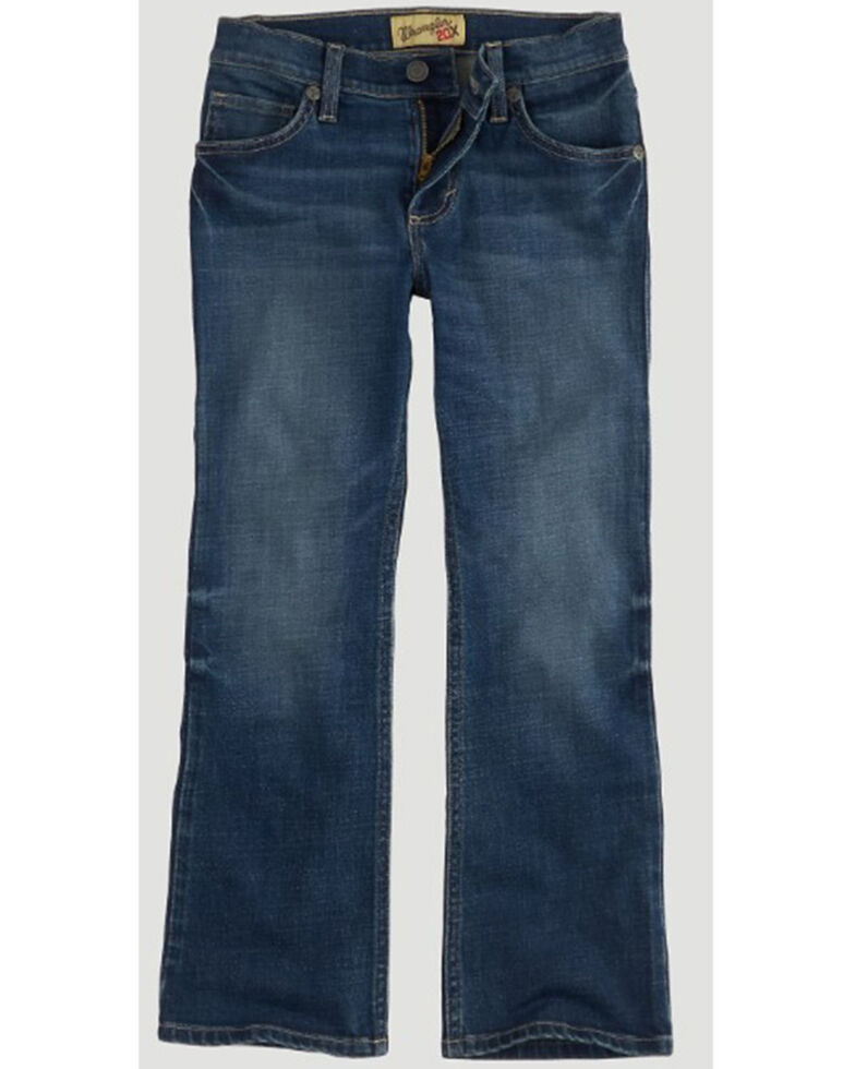 Wrangler 20X® Youth Boys' Vintage Brumsey Slim Fit Bootcut Jeans, Blue, hi-res