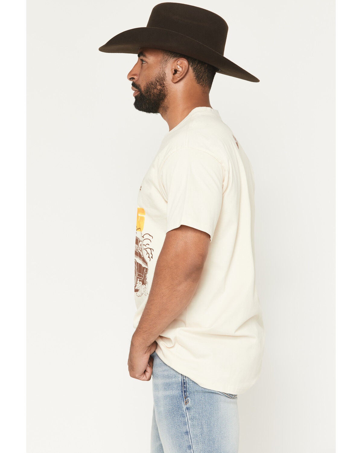 Image #2 - Ariat X Sendero Men's Slow Horses Short Sleeve Graphic T-Shirt, Cream, hi-res