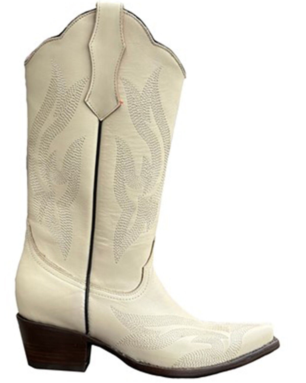 Image #2 - Planet Cowboy Women's Psychedelic Co-Co Nuts Leather Western Boot - Snip Toe, Cream/brown, hi-res