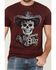 Image #3 - Moonshine Spirit Men's Boracho Feliz Mariachi Short Sleeve Graphic T-Shirt, Burgundy, hi-res