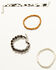 Image #1 - Shyanne Women's Braided Concho Cow Print Beaded Bracelet Set - 4-Piece, Silver, hi-res