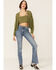 Image #4 - Callahan Women's Sage Olive Cable Lu Cardigan & Tank Set, Olive, hi-res