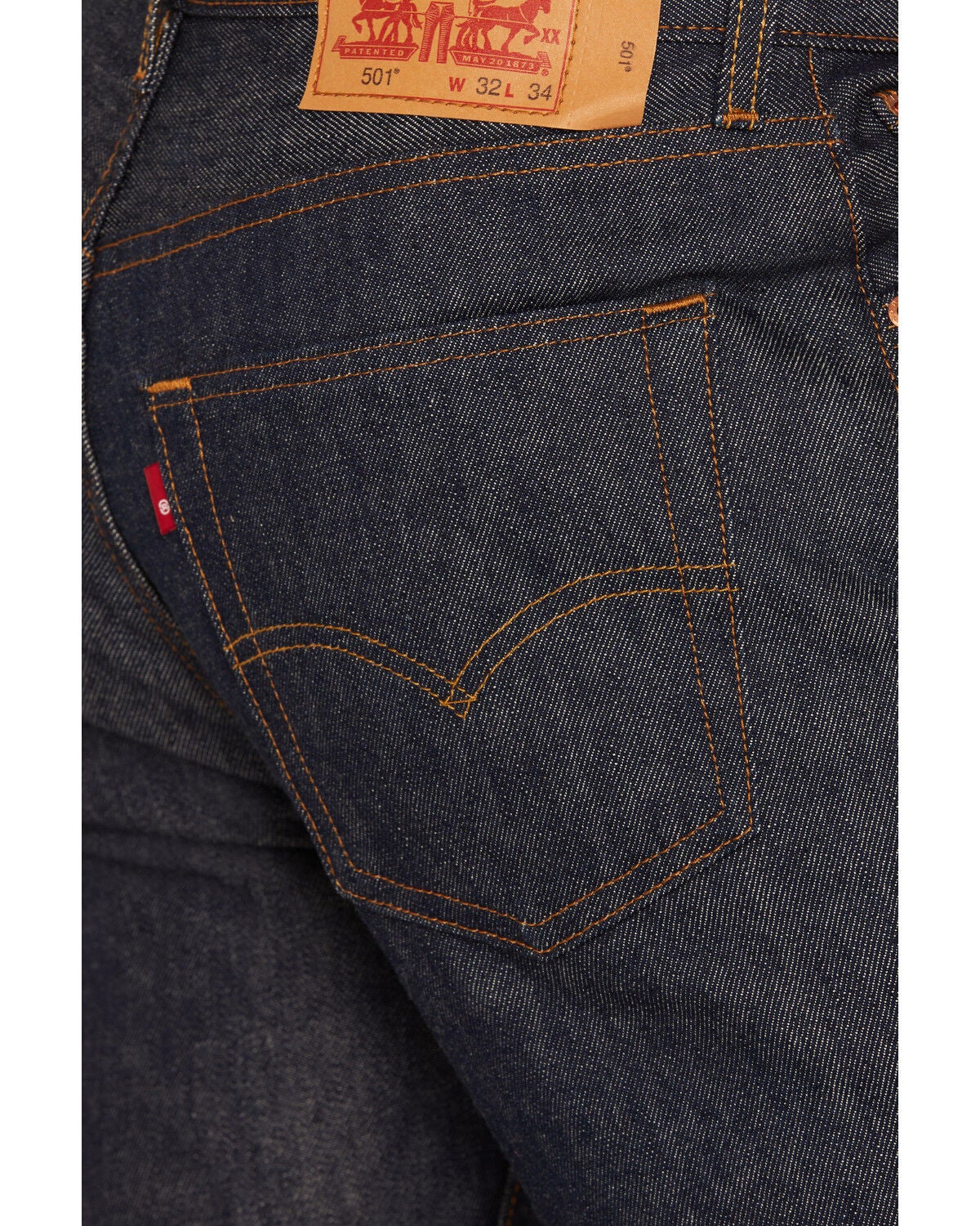 Image #4 - Levi's Men's 501 Original Shrink-to-Fit Regular Straight Leg Jeans, Indigo, hi-res