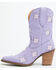Image #3 - Dingo Women's Starburst Western Booties - Round Toe, Purple, hi-res