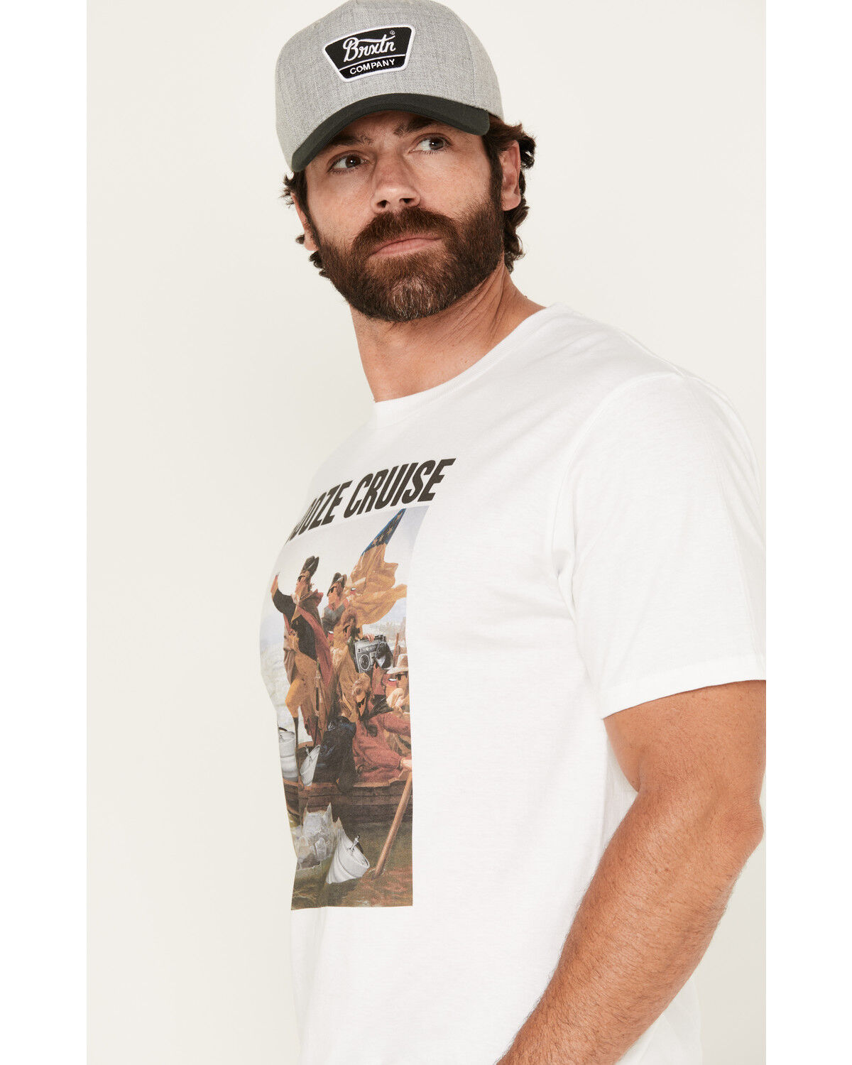 Image #2 - Riot Society Men's Booze Cruise Short Sleeve Graphic T-Shirt, White, hi-res