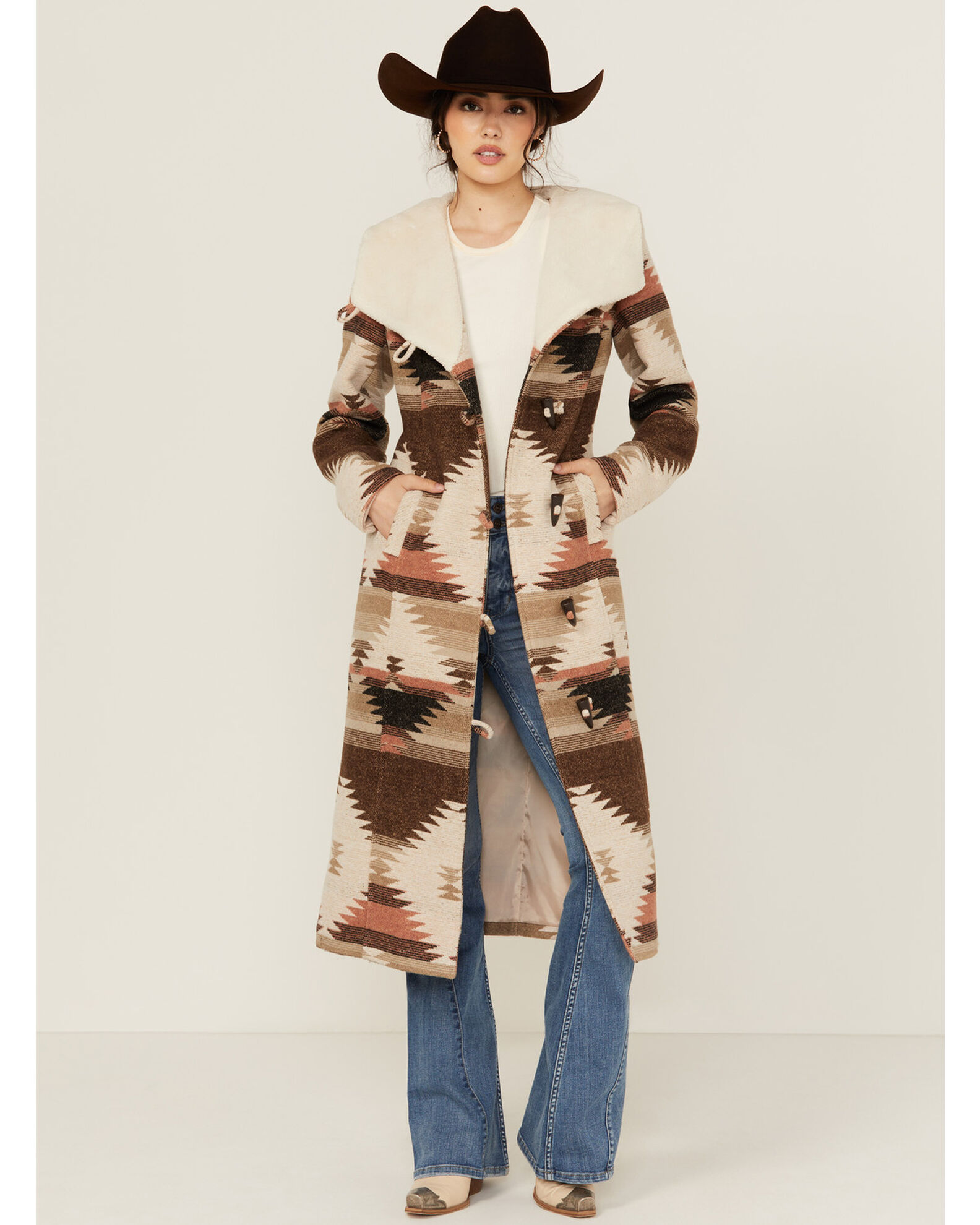 Powder River Outfitters Women s Southwestern Print Duster Coat Sheplers