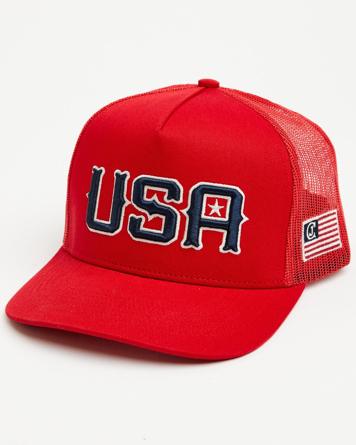 Image #1 - Cody James Men's USA Ball Cap, Red, hi-res