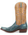 Image #3 - Dan Post Men's Exotic Snake Western Boots - Snip Toe, Blue, hi-res