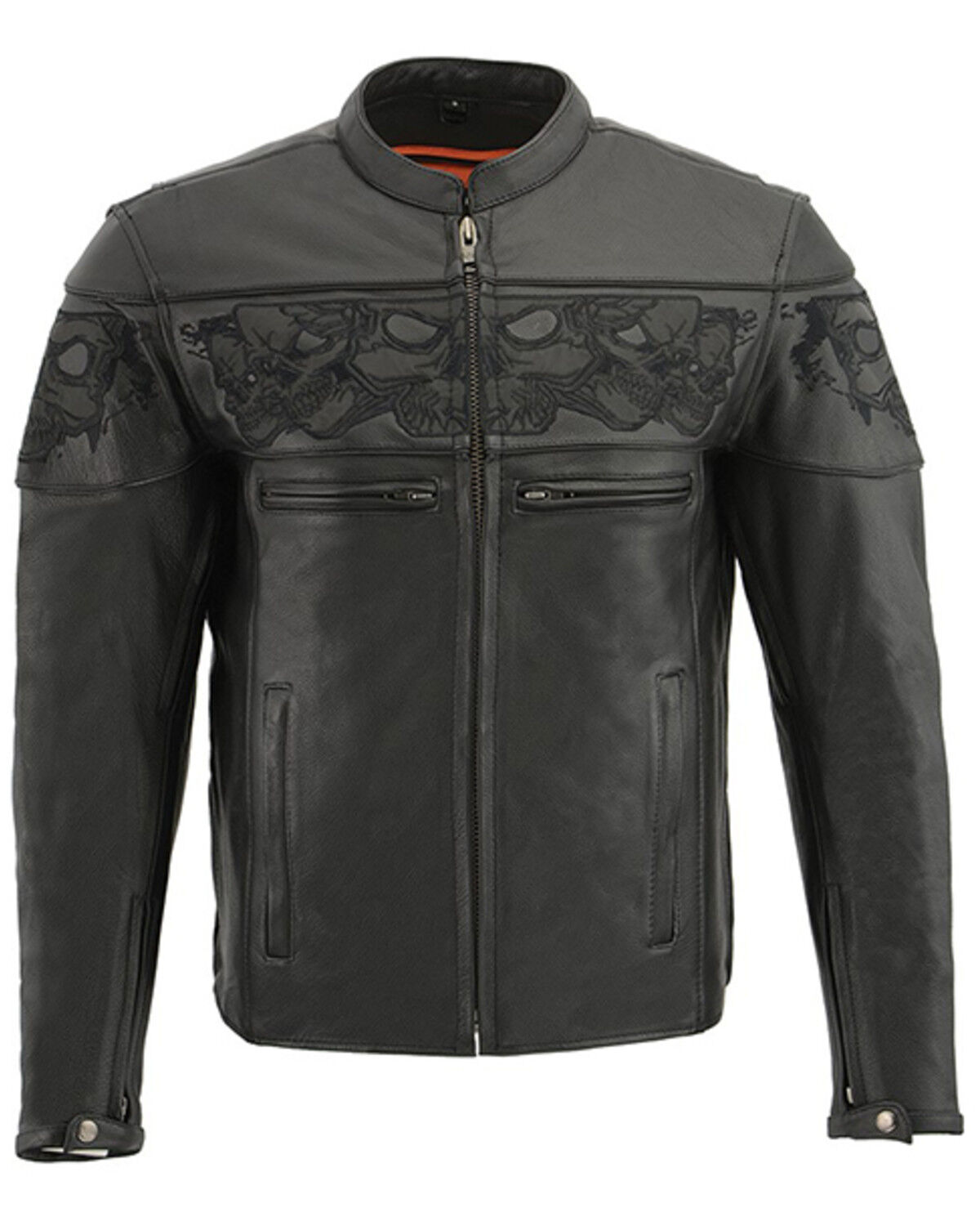 Image #1 - Milwaukee Leather Men's Crossover Scooter Cool-Tec Leather Motorcycle Jacket, Black, hi-res