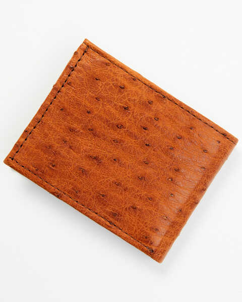 Cody James Men's Bi-Fold Ostrich Wallet, Brown, hi-res