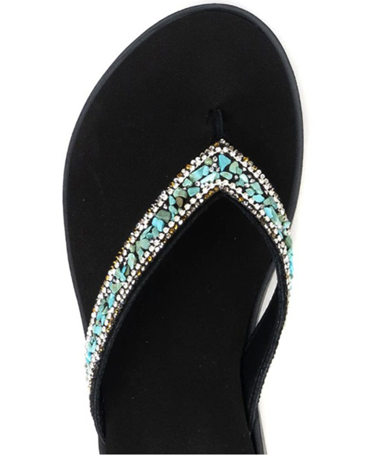Image #3 - Yellow Bow Women's Diyah Embellished Sandals, Turquoise, hi-res