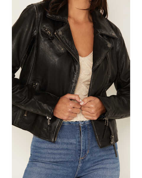 Image #3 - Mauritius Women's Christy Scatter Star Leather Jacket , Black/blue, hi-res