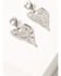 Image #1 - Shyanne Women's Heart Statement Earrings, Silver, hi-res