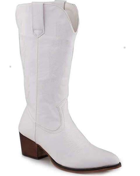 Image #1 - Roper Women's Nettie Western Performance Boots - Round Toe, White, hi-res