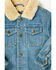 Image #2 - Urban Republic Toddler Boys' Sherpa Lined Denim Jacket, Blue, hi-res