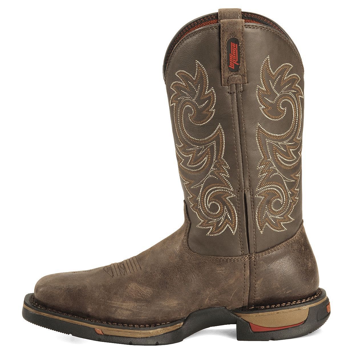 Men\u0026s Rocky 12 inch Long Range Western WP Steel Toe 6654 Boot, Brown