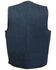 Image #2 - Milwaukee Leather Men's Classic Snap Front Denim Biker Vest, Blue, hi-res