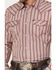 Image #3 - Moonshine Spirit Men's Red Canyon Striped Long Sleeve Pearl Snap Western Shirt, Burgundy, hi-res