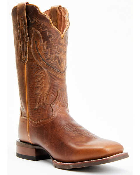 Dan Post Women's Embroidered Western Boots - Broad Square Toe, Brown, hi-res