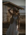 Image #1 - Scully Women's Lace-Up Jacquard Maxi Dress, Ivory, hi-res
