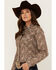 Image #2 - Rough Stock by Panhandle Women's Floral Print Long Sleeve Snap Stretch Western Shirt , Brown, hi-res