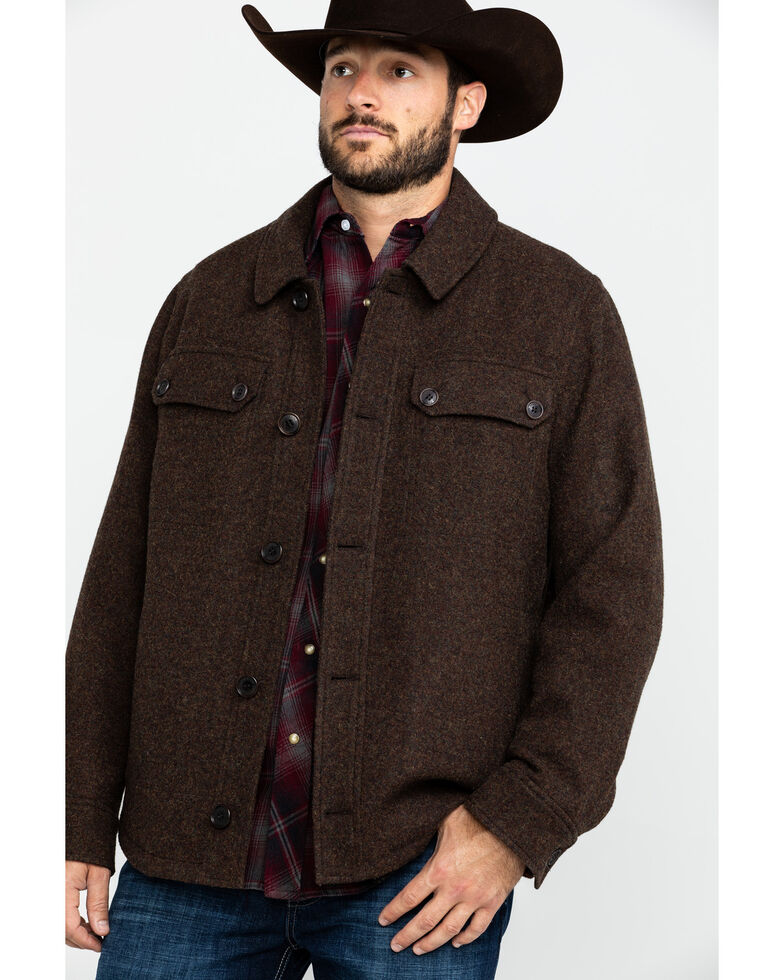 Pendleton Men S Mahogany Capitol Hill Button Front Shirt Jacket Sheplers