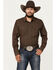 Image #1 - Gibson Trading Co Men's Donovan Medallion Print Long Sleeve Snap Western Shirt, Brown, hi-res