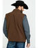 Image #2 - Justin Men's Chocolate Laminated Bonded Vest , , hi-res