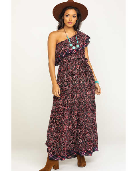 Image #1 - Free People Women's What About Love Maxi Dress, Black, hi-res